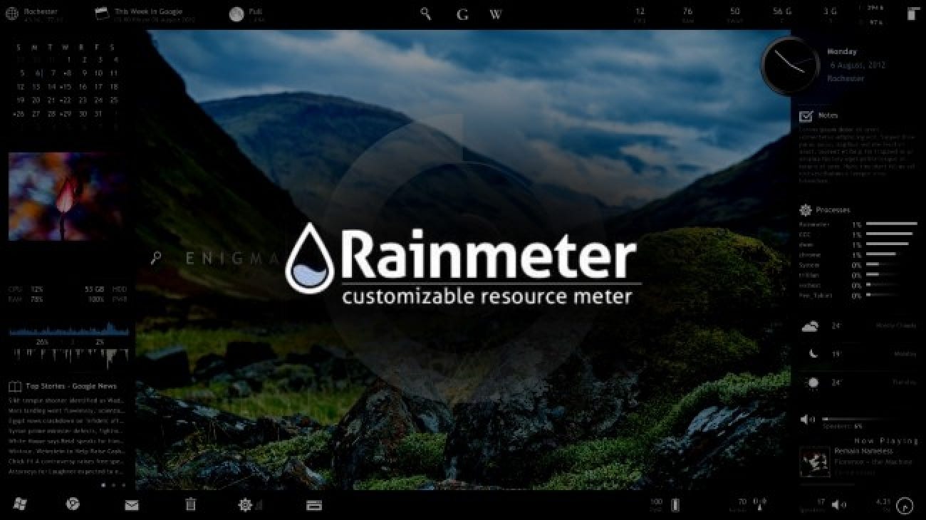 rainmeter application launcher